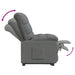 Fauteuil verstelbaar stof donkergrijs