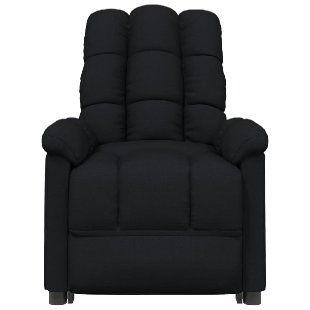 Fauteuil verstelbaar stof zwart