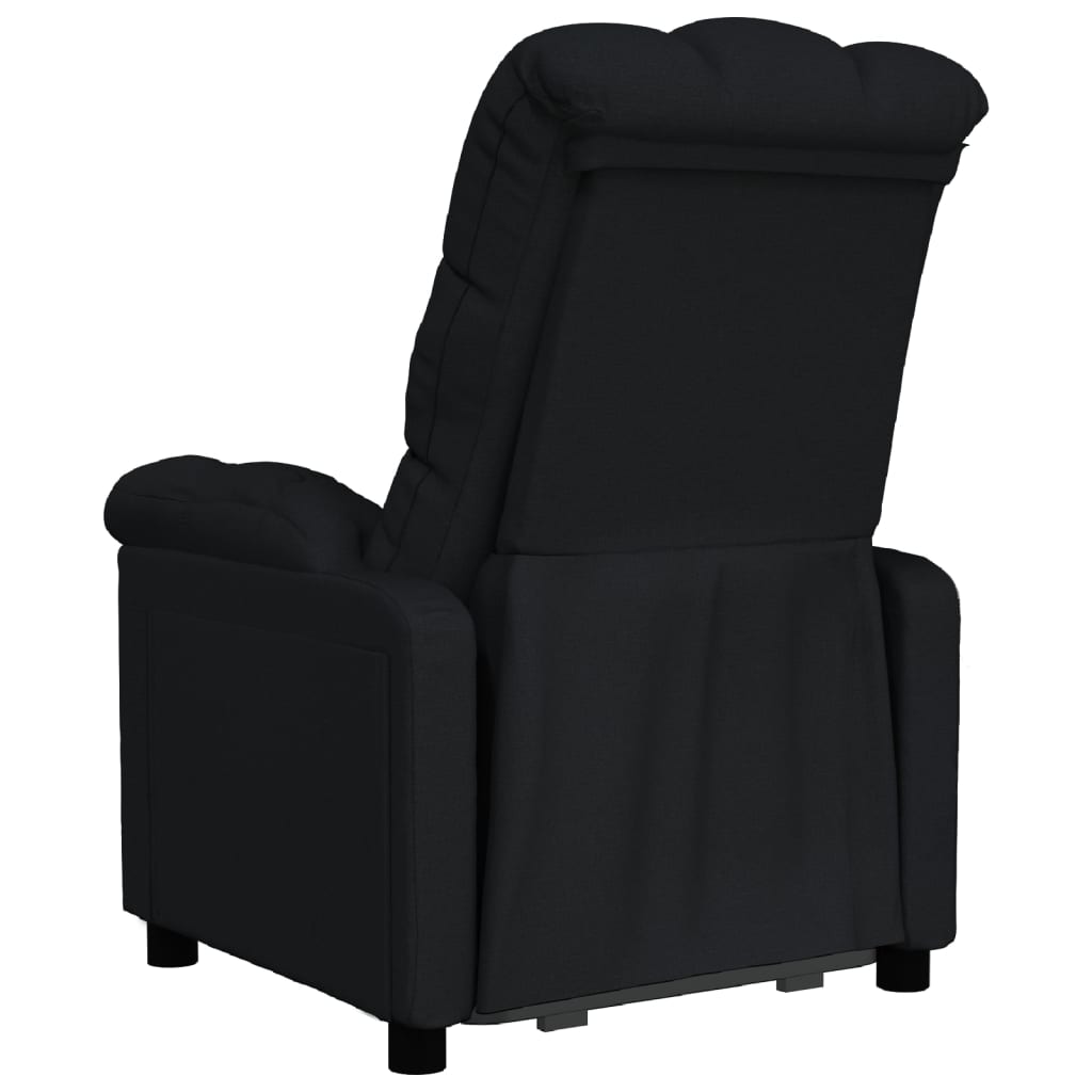 Fauteuil verstelbaar stof zwart