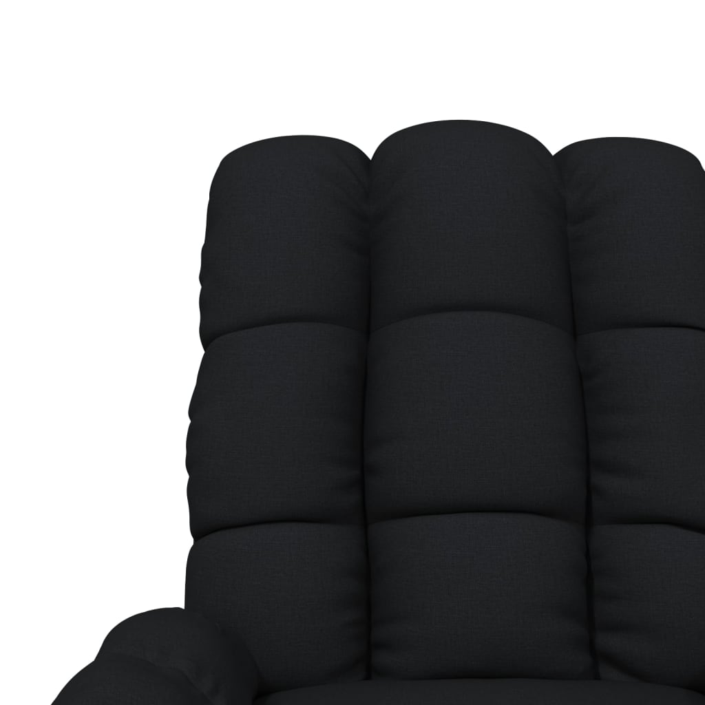 Fauteuil verstelbaar stof zwart
