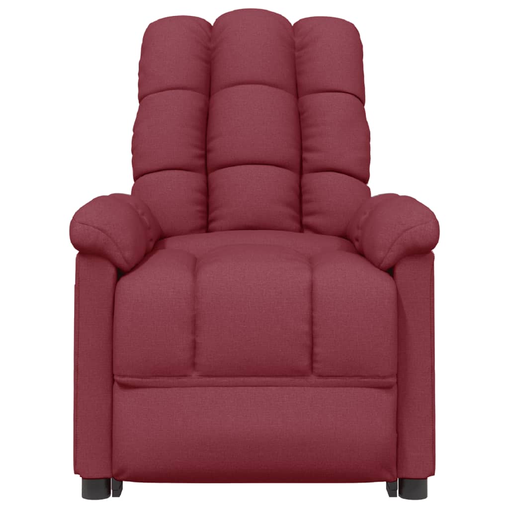 Fauteuil verstelbaar stof wijnrood