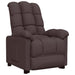 Fauteuil verstelbaar stof donkerbruin