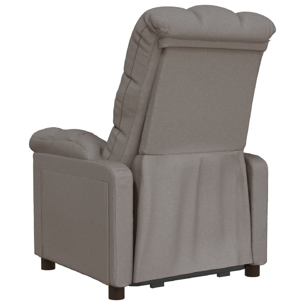 Fauteuil verstelbaar stof taupe