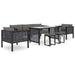 Hoekbank Sectioneel Met Linkerarmleuning Poly Rattan Antraciet 1 Donkergrijs
