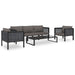 Hoekbank Sectioneel Met Linkerarmleuning Poly Rattan Antraciet 1 Donkergrijs