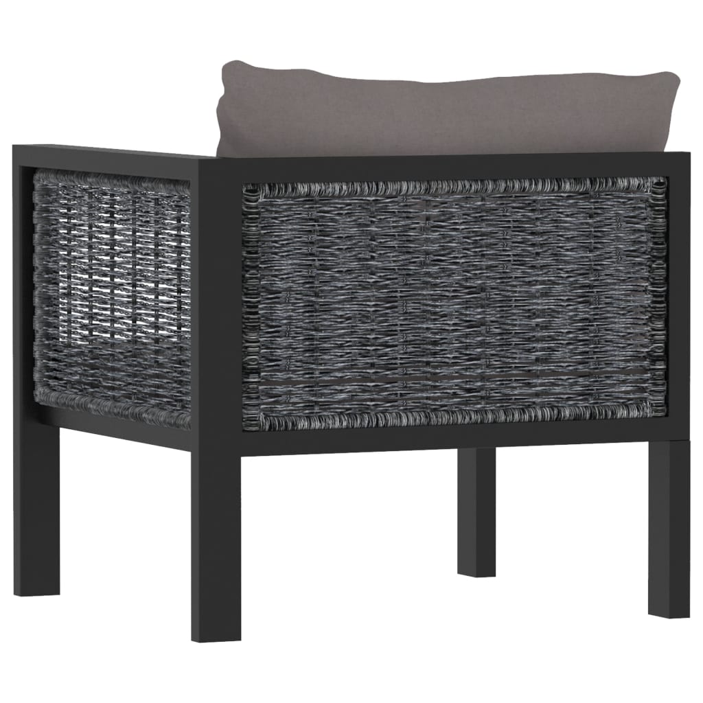 Hoekbank Sectioneel Met Linkerarmleuning Poly Rattan Antraciet 1 Donkergrijs
