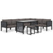 Hoekbank Sectioneel Met Linkerarmleuning Poly Rattan Antraciet 1 Donkergrijs