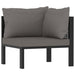 Hoekbank Sectioneel Met Linkerarmleuning Poly Rattan Antraciet 1 Donkergrijs