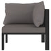 Hoekbank Sectioneel Met Linkerarmleuning Poly Rattan Antraciet 1 Donkergrijs
