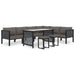 Hoekbank Sectioneel Met Linkerarmleuning Poly Rattan Antraciet 1 Donkergrijs