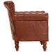 Fauteuil echt geitenleer bruin