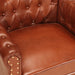 Fauteuil echt geitenleer bruin