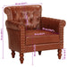 Fauteuil echt geitenleer bruin