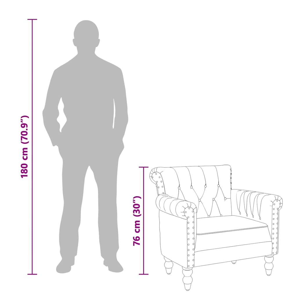 Fauteuil echt geitenleer bruin