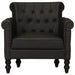 Fauteuil echt geitenleer zwart