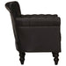 Fauteuil echt geitenleer zwart