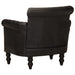 Fauteuil echt geitenleer zwart