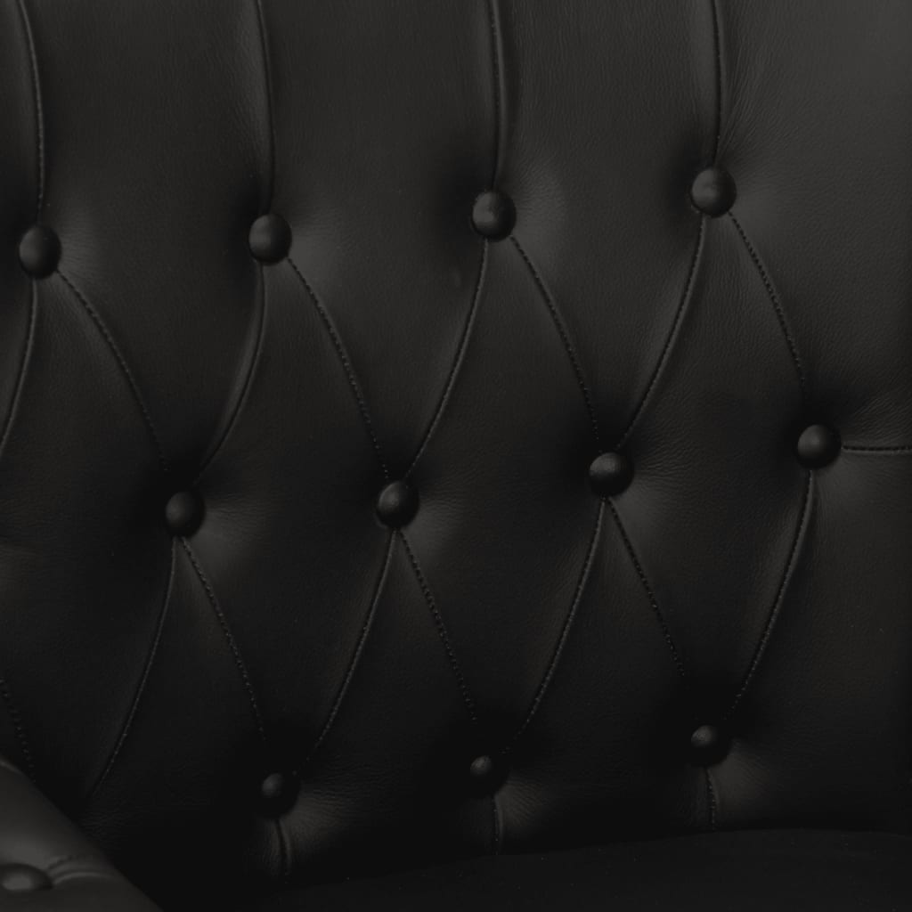 Fauteuil echt geitenleer zwart
