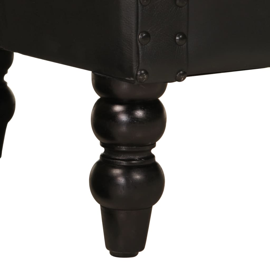Fauteuil echt geitenleer zwart