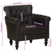 Fauteuil echt geitenleer zwart