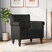 Fauteuil echt geitenleer zwart