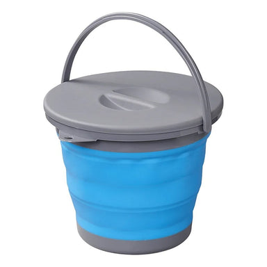 Proplus Emmer Opvouwbaar Met Deksel 5L Blauw/Grijs