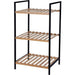 Excellent Houseware Handdoekenrek 3 Etages 38X32X70 Cm Bamboe/Metaal/Zwart