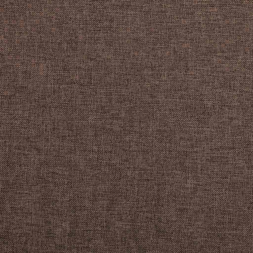 Gordijn linnen-look verduisterend met haken 290x245 cm taupe