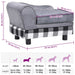 Hondenbank 57x34x36 cm pluche grijs