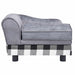 Hondenbank 57x34x36 cm pluche grijs