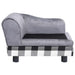Hondenbank 57x34x36 cm pluche grijs