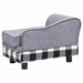 Hondenbank 57x34x36 cm pluche grijs