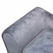Hondenbank 57x34x36 cm pluche grijs