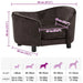Hondenbank 69x49x40 cm pluche bruin