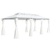 Prieel met gordijnen 180g/m² 600x298x270 cm wit