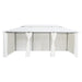 Prieel met gordijnen 180g/m² 600x298x270 cm wit