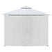 Prieel met gordijnen 180g/m² 600x298x270 cm wit
