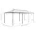 Prieel met gordijnen 180g/m² 600x298x270 cm wit