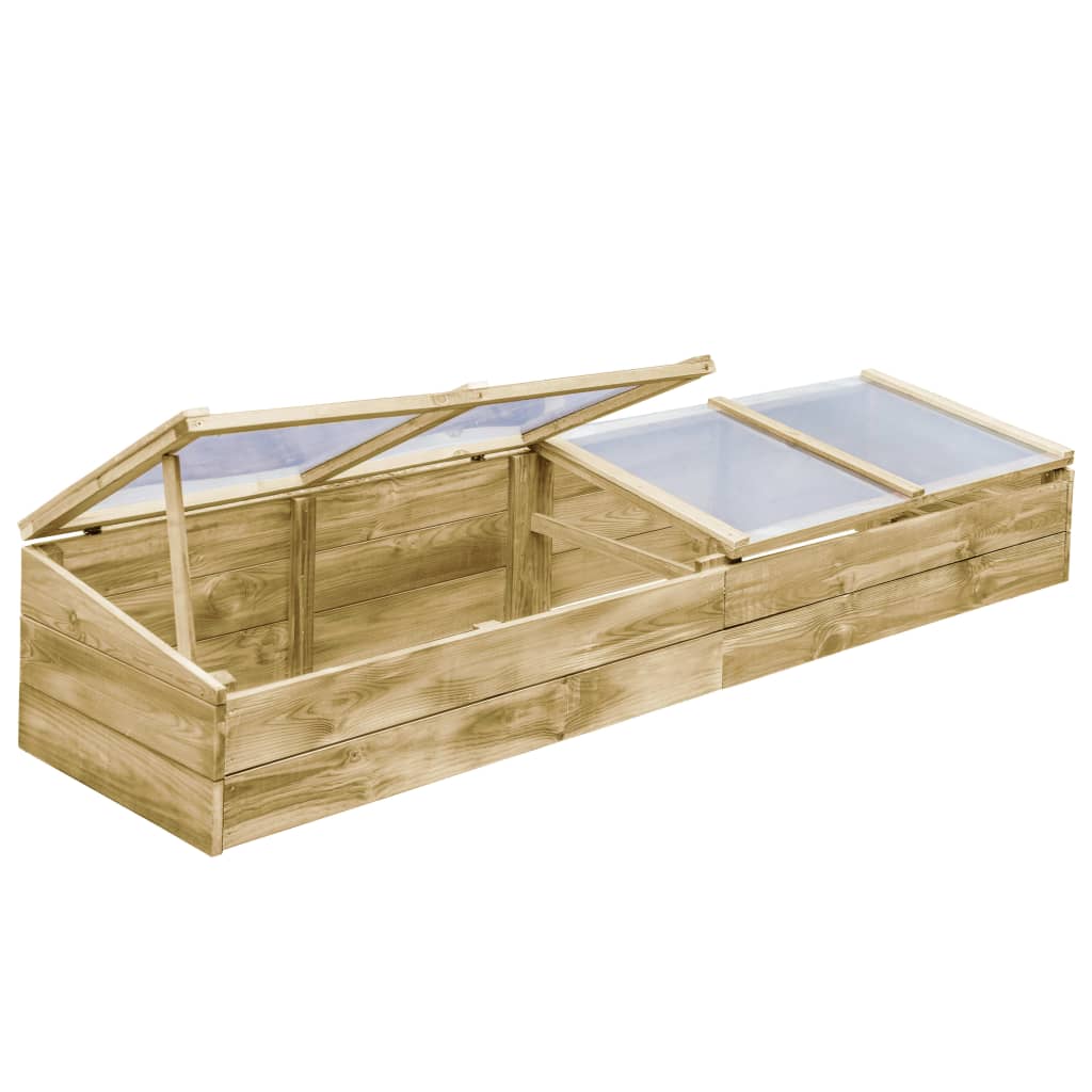 Kweekkassen 2 st 200x50x35 cm geïmpregneerd grenenhout