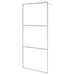 Inloopdouchewand halfmat 90x195 cm ESG-glas