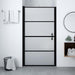 Douchedeur mat 91x195 cm gehard glas zwart