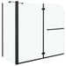 Douche klapwand 120x68x130 cm ESG zwart
