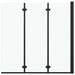 Douchewand inklapbaar 3 panelen 130x138 cm ESG zwart