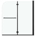 Douchewand inklapbaar 2 panelen 120x140 cm ESG zwart