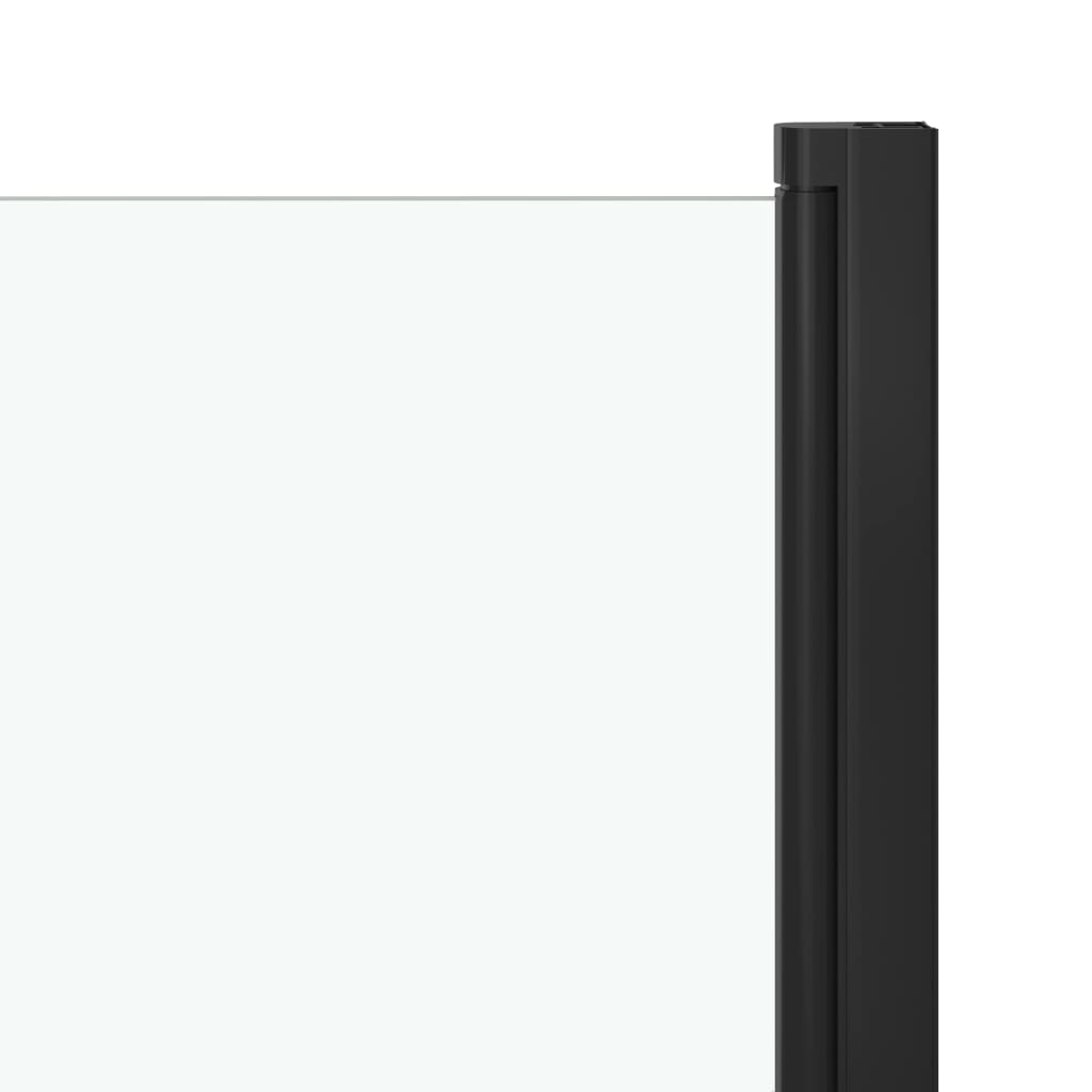 Douchewand inklapbaar 2 panelen 120x140 cm ESG zwart
