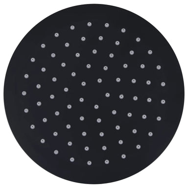 Regendouchekop rond 20 cm roestvrij staal zwart