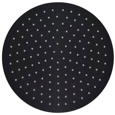 Regendouchekop rond 30 cm roestvrij staal zwart