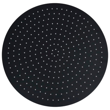 Regendouchekop rond 50 cm roestvrij staal zwart