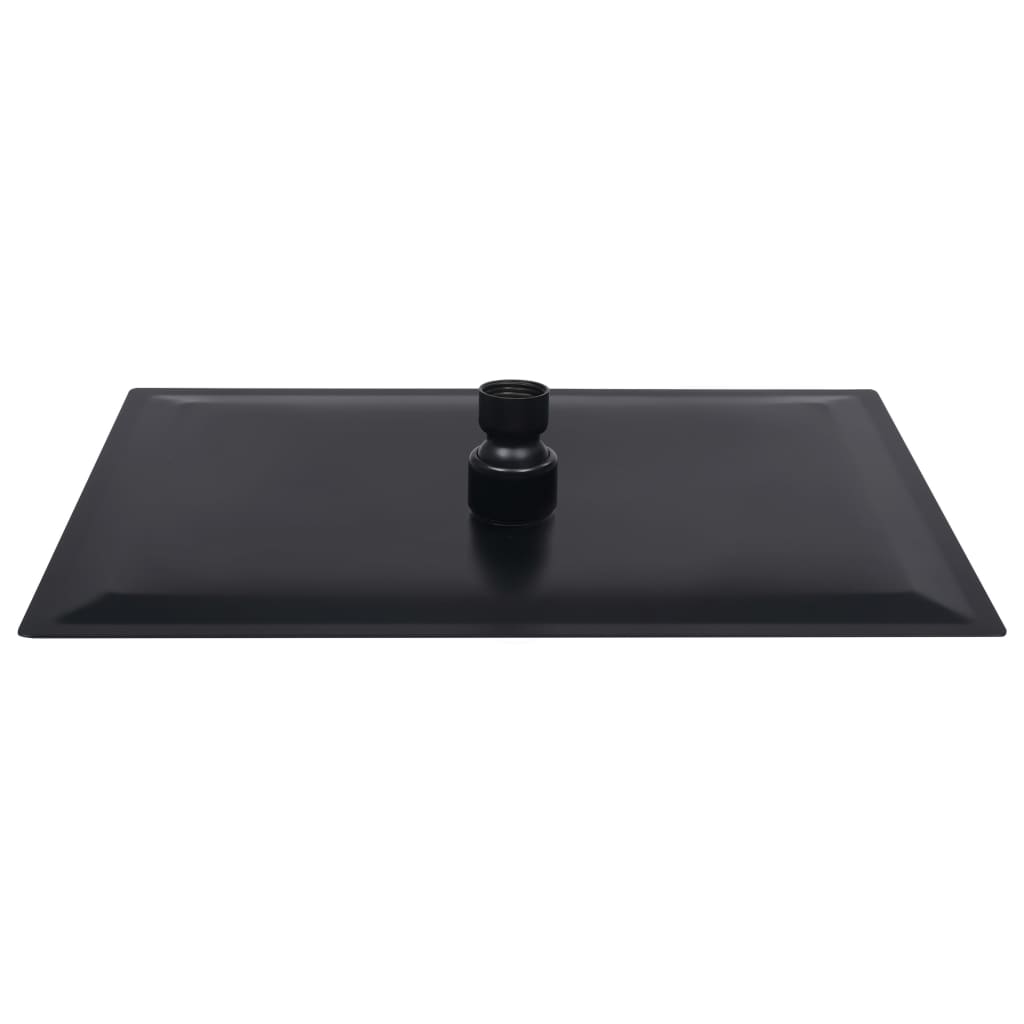 Regendouchekop rechthoekig 30x20 cm roestvrij staal zwart