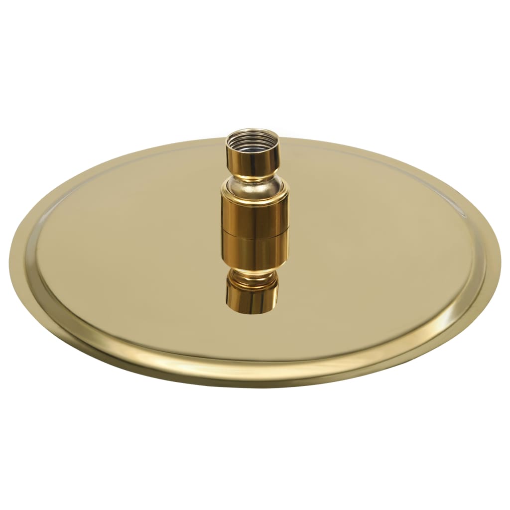 Regendouchekop rond 20 cm roestvrij staal goudkleurig